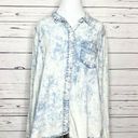 Velvet Heart  Acid Wash Tencel Chambray Denim Button Up Shirt Women’s Size Large Photo 0