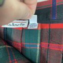 Talbots  Vintage Womens Size 12 Tartan Plaid Pleated Skirt Red‎ Green Photo 3