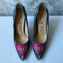 Penny Loves Kenny  Denim Patchwork Stiletto Pumps Size 7 Photo 2