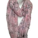 infinity Eyefull  scarf pink with butterfly pattern multi-way lightweight scarf Photo 0