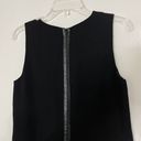 Vince . Black sleeveless shift zip up leather trim dress size US 6 Photo 4