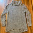 Christopher & Banks  sweater women’s medium gray long sleeve knit cowl neck Photo 0