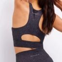 Anthropologie All Fenix Jagger Long Athletic Sports Bra: Charcoal Grey/Black Leopard Cheetah Photo 2