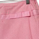 Cynthia Steffe  GINGHAM PINK WHITE LINED FRONT BOW DETAIL SKIRT 4 Photo 1