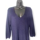 The Limited  Mini Bobble Womens Blue V-Neck Long Sleeve Top Size Small Photo 2