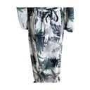 Sans Souci NWT Tropical Palm Print Off Shoulder Tie Maxi Dress 3/4 Sleeve M White F0100 Photo 10