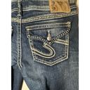 Silver Jeans  Berkley Flap Denim Sz 27 Thick Stitch Pocket Straight Leg Photo 4