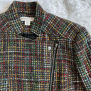 Coldwater Creek  Colorful Wool Tweed Full Zip Jacket Women’s size 8 Petite Photo 7