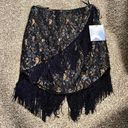 Lovers + Friends  Nude And Navy Lace Fringe Skirt Photo 0