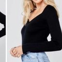 l*space L* Camryn Fitted Ribbed Sweater Black NWT size XS Photo 8