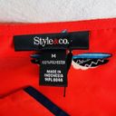 Style & Co  Red Vermillion Dragonfly Lightweight Blouse ~ Size Medium Photo 7