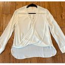 L'Agence L’Agence NWT Rosario Silk lace trim faux wrap blouse small Photo 11