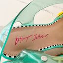 Betsey Johnson  Beckket Turquoise Multi Transparent Flower Sandals Photo 5