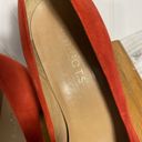 Talbots  Red Suede Shoes 2.5” Heeled Slip Ons Made In Brazil size 8B Photo 2