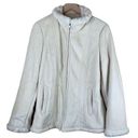 Croft & Barrow  Cream Faux Fur Jacket size Medium Photo 0