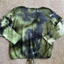 Say Anything  women’s large green tye dye waffle top Photo 3