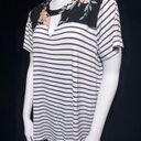 Flawless  Gray & White Striped Short Sleeve Tee (S) Photo 0