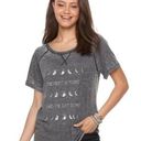 Grayson Threads Womens  The Night is Young Moon Burnout Graphic Tee - Sz M Photo 0