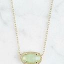 Kendra Scott  Elisa Gold Chain and Chalcedony Green Glass Stone Necklace Photo 0