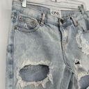 One Teaspoon ONE By  Awesome Baggies Jeans Light Wash Ripped Mid Rise Size 26 Photo 2