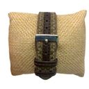 Coach  Silver-tone Brown Canvas Ladies Wristlet Watch Photo 2