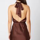 Cotton Candy LA Chocolate Brown Cut Out Halter Mini Dress. Worn Once. Size Small Photo 1