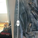 Diesel  De Lupus Denim Jean Biker Moto Jacket Belt, size xs, blue breasted *RARE Photo 10