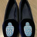 Jack Rogers Women’s  Ginger Jar Velvet flats 8.5. Midnight blue. Photo 6