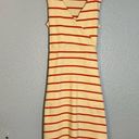 Toad & Co  Cue Wrap Red Cream Stripe Sleeveless V Neck Mini Dress Photo 1