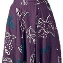 Esprit Vintage 90s Espirt Skater Circle Skirt with Dove Print Plum Rayon Size 5/6 XS Photo 0