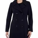 Anne Klein $260 NWT  Pea Coat Women's Size Small Black Wool Double Breasted Cozy Photo 2