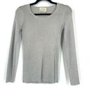 Herman Geist Vintage  Women's Round Neck Pullover Sweater Metallic Silver Medium Photo 0