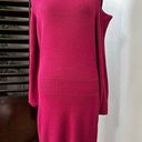 Chelsea28 Womens Sweater Dress Pink Stretch Midi Cold Shoulder Long Sleeve S New Photo 0