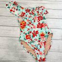 J.Crew  One Shoulder Ruffle Floral Swimsuit Photo 0