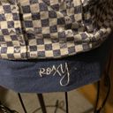 Roxy  Women's REVERSIBLE Jacket Denim Blue Pockets Checkered Skater Vintage​​ Photo 5