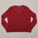 Wooden Ships  Mini Football Knit Sweater Red Sz M/L Photo 5