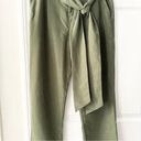 Anthropologie  Coquille Olive Green Soft Paperbag Tie Waist Casual Jogger Pants 8 Photo 20
