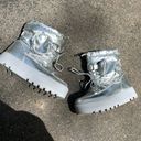 The Moon Mila Silver Metallic Winter Snow Boots w/ Side Pouches Photo 3