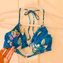 Victoria's Secret Victoria Secret Blue Floral Vintage Bikini Set Size 36B Medium Photo 0