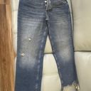 We The Free Free People Women's Blue Maggie Mid Rise Straight Button Fly Jeans Size 28 NWT Photo 5