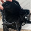 Victoria's Secret VICTORIA’S SECRET Black Fashion Show Faux Leather Fringe Drawstring Backpack Photo 6