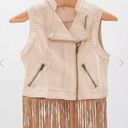 Double Zero  Asymmetrical Zip Vest with fringe Photo 1