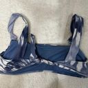 Aerie Blue Floral Print Scoop Swim Top Photo 1