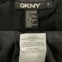 DKNY  Black Mixed Media Leather Straight Leg Pants 6 Photo 4