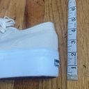 Superga  Cream Canvas Platform Sneakers Size 8.5 Photo 1