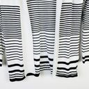 Cyrus ‎ Black & White Striped Open Front Cardigan Sweater Photo 2
