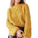 Urban Outfitters  Mustard Yellow Cable Knit Sweater Size S Photo 0