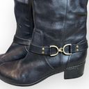 Bandolino Leather Zip Buckle Knee High Women’s Boots Black & Brown Size 9M Photo 2