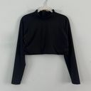 Athleta NWT  North Point Crop Black Long Sleeve Swim Rashguard Photo 1