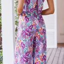 Floral Print Jumpsuit Purple Size XL Photo 4